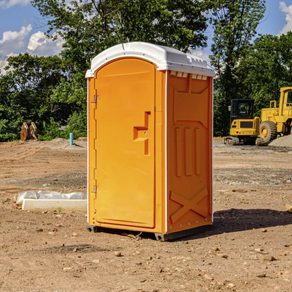 how often are the portable toilets cleaned and serviced during a rental period in Clay Center OH